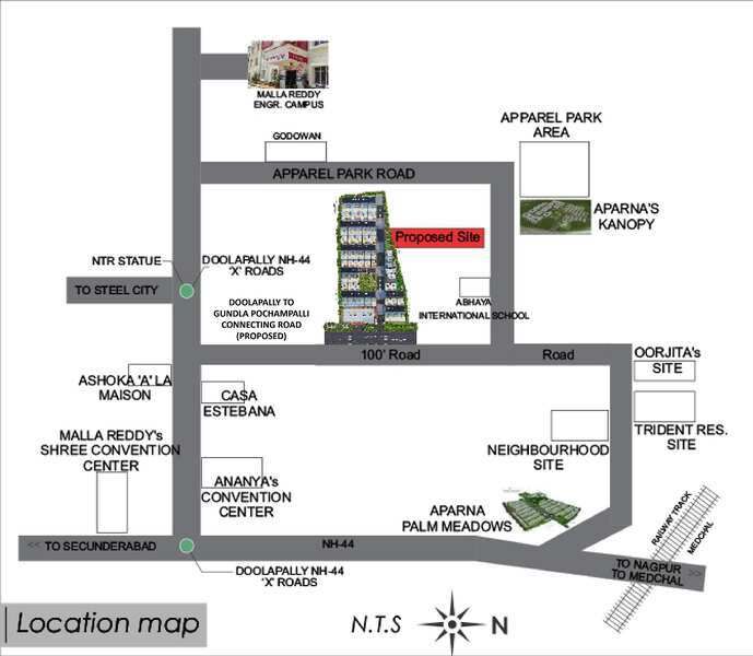 3 BHK Villa 2031 Sq.ft. for Sale in Adikmet, Hyderabad
