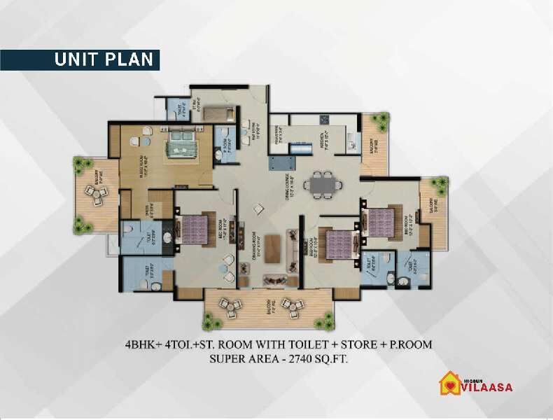 4 BHK Apartment 2740 Sq.ft. for Sale in ETA 2, Greater Noida