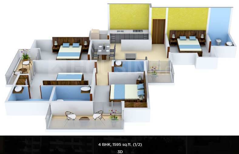 3 BHK Apartment 1595 Sq.ft. for Sale in Omicron 3, Greater Noida