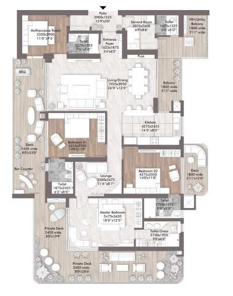 4 BHK Apartment 3100 Sq.ft. for Sale in Sector 106 Gurgaon