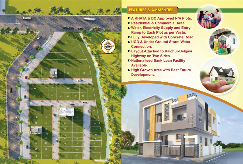  Residential Plot 1200 Sq.ft. for Sale in Kaulpet, Bagalkot