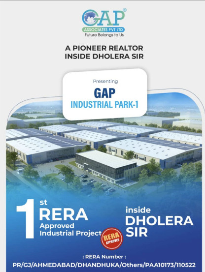  Industrial Land 1622 Sq. Yards for Sale in Dholera, Ahmedabad