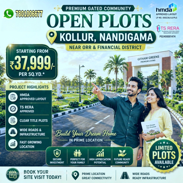  133 Sq. Yards Residential Plot for Sale in Nandigama, Hyderabad
