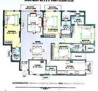 4 BHK Residential Apartment 2358 Sq.ft. for Rent in Sector 53 Gurgaon