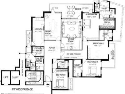 4 BHK Apartment 4000 Sq.ft. for Sale in