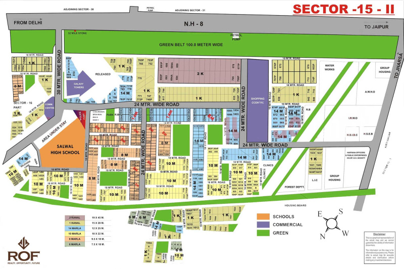  1000 Sq. Yards Residential Plot for Sale in Sector 15 Gurgaon