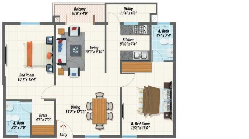 2 BHK Apartment 1182 Sq.ft. for Sale in Sarjapur, Bangalore