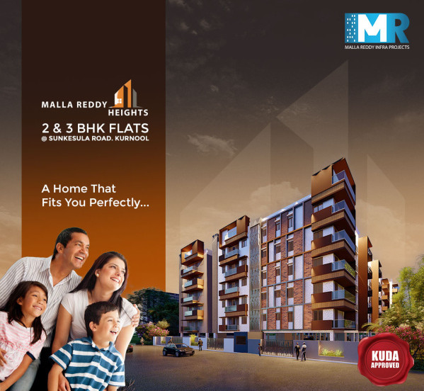 2 BHK Apartment 1143 Sq.ft. for Sale in Mamidala Padu, Kurnool