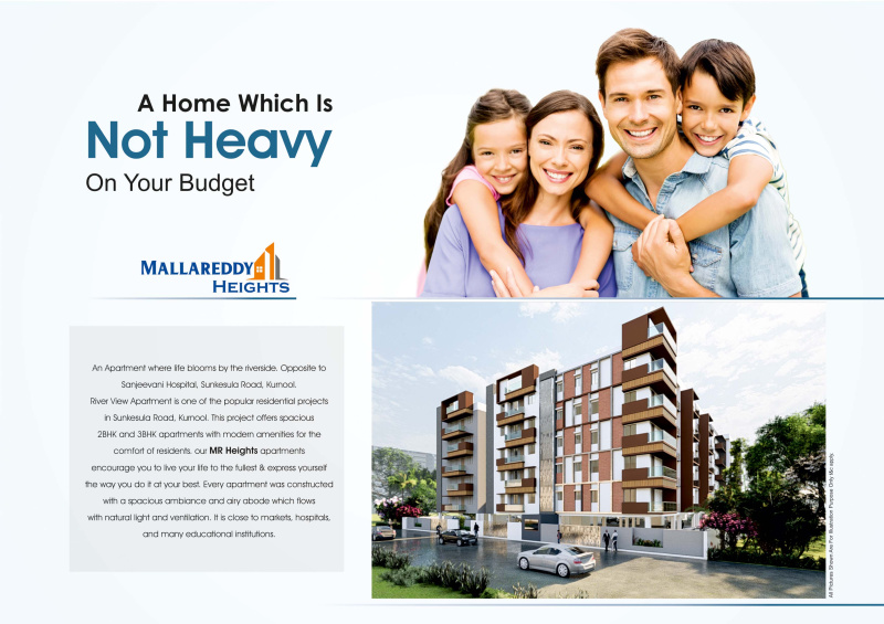 2 BHK Apartment 1144 Sq.ft. for Sale in Prakash Nagar, Kurnool