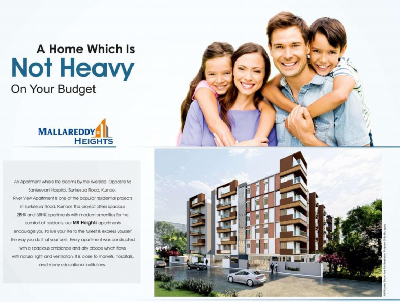 2 BHK 1144 Sq.ft. Apartment for Sale in Prakash Nagar, Kurnool