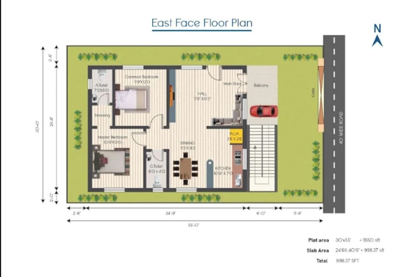 2 BHK 1000 Sq.ft. House for Sale in Ulchala, Kurnool