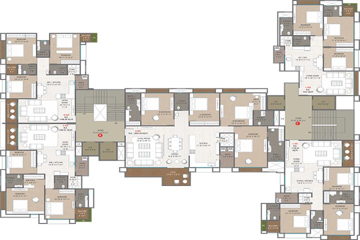 4 BHK Apartment 3600 Sq.ft. for Sale in LP Savani Road, Surat