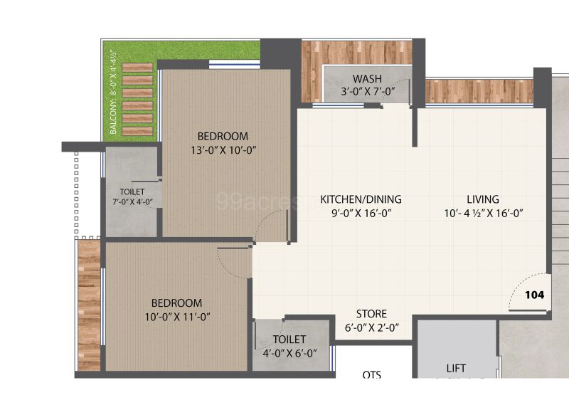 2 BHK Apartment 1250 Sq.ft. for Sale in Palanpur Gam, Surat
