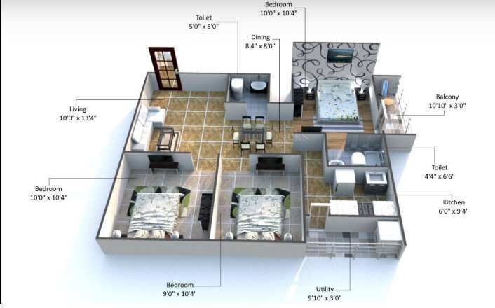 3 BHK Apartment 924 Sq.ft. for Sale in Sarjapur Attibele Road, Bangalore