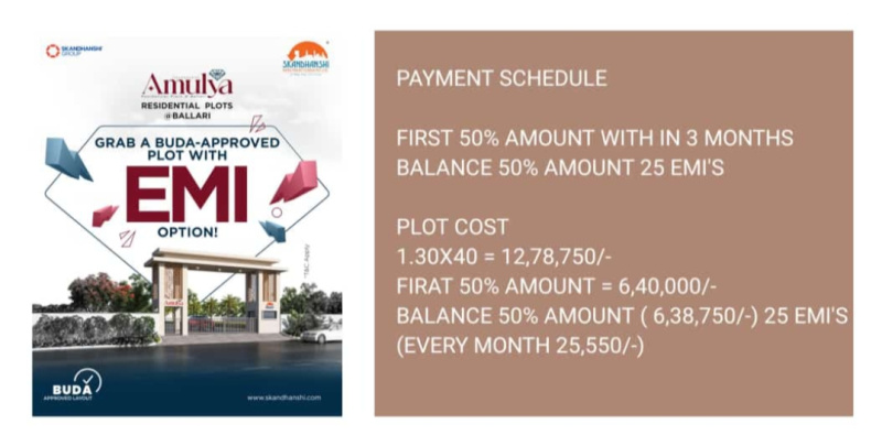  1163 Sq.ft. Residential Plot for Sale in Ballari, Bellary
