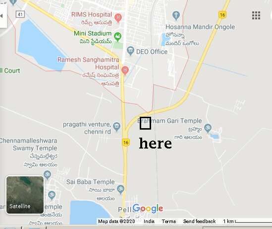  Commercial Land 30 Sq. Yards for Sale in Ongole, Prakasam
