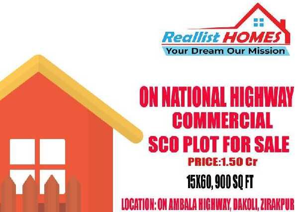  Commercial Land 900 Sq.ft. for Sale in Dhakoli, Zirakpur