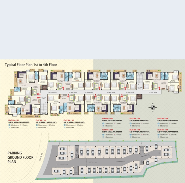 2 BHK Apartment 984 Sq.ft. for Sale in Parsa, Patna