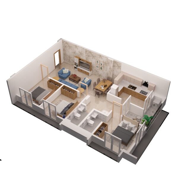 3 BHK Apartment 1232 Sq.ft. for Sale in Edappally, Ernakulam