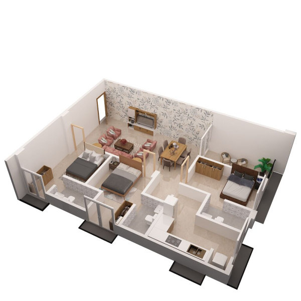 3 BHK Apartment 1323 Sq.ft. for Sale in Edappally, Ernakulam