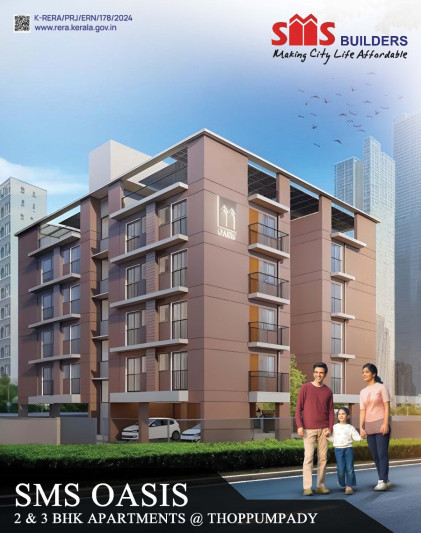 3 BHK Apartment 1100 Sq.ft. for Sale in Thoppumpady, Kochi