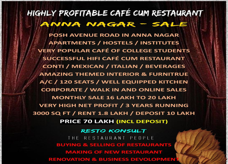 Hotels 3000 Sq.ft. for Sale in Anna Nagar East,
