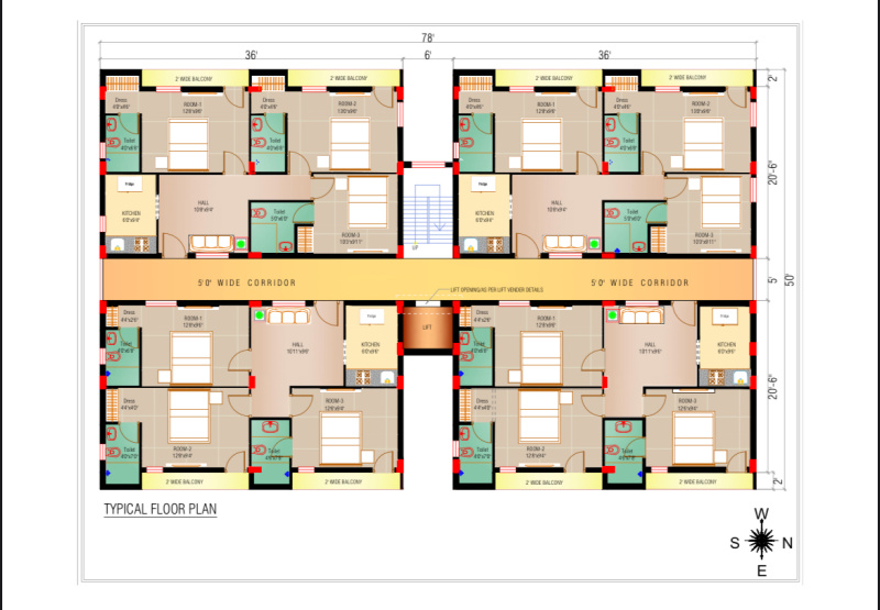  Studio Apartment 23000 Sq.ft. for Rent in Kondapur, Hyderabad