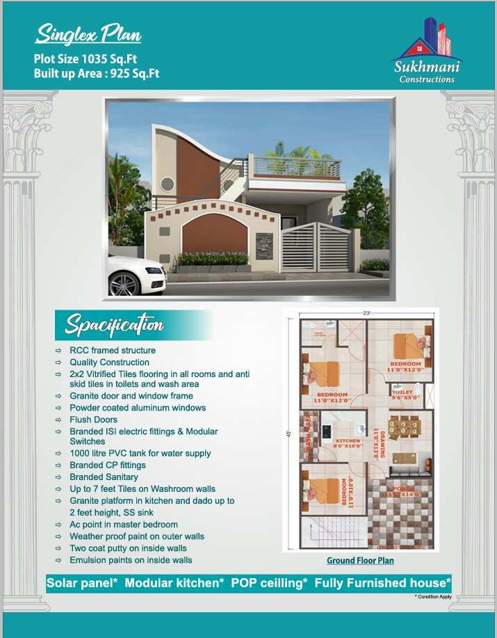 2 BHK House & Villa 700 Sq.ft. for Sale in Airport Road, Bhopal