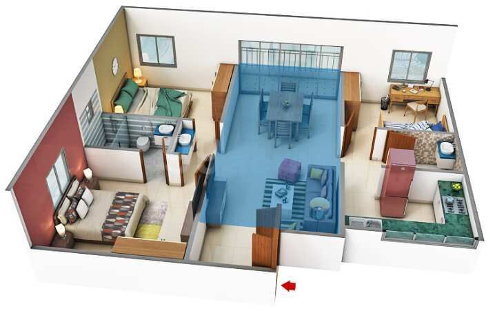 2 BHK Apartment 1190 Sq.ft. for Sale in Kodipalya, Bangalore