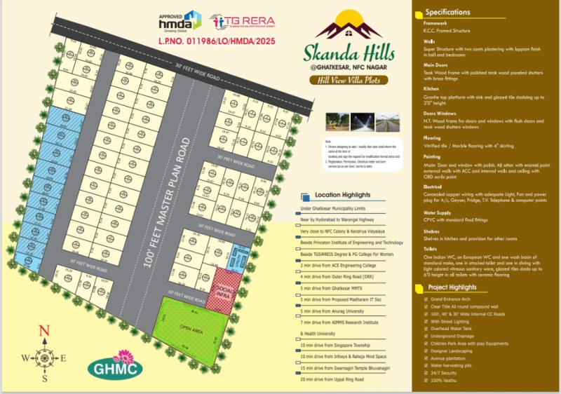 2 BHK 1700 Sq.ft. Villa for Sale in Ghatkesar, Hyderabad