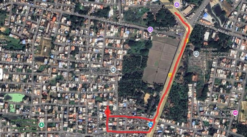  1800 Sq.ft. Residential Plot for Sale in Nainarmandapam, Pondicherry