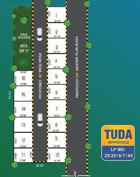  Residential Plot 1440 Sq.ft. for Sale in Renigunta, Tirupati