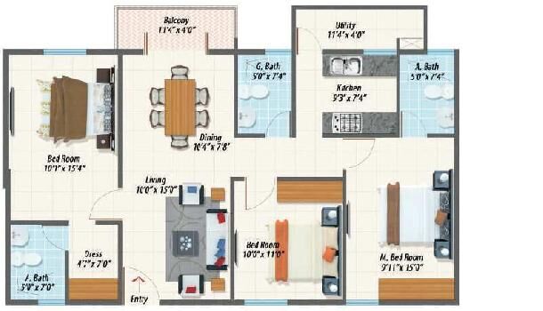 3 BHK Flat for Sale in Chandapura, Bangalore