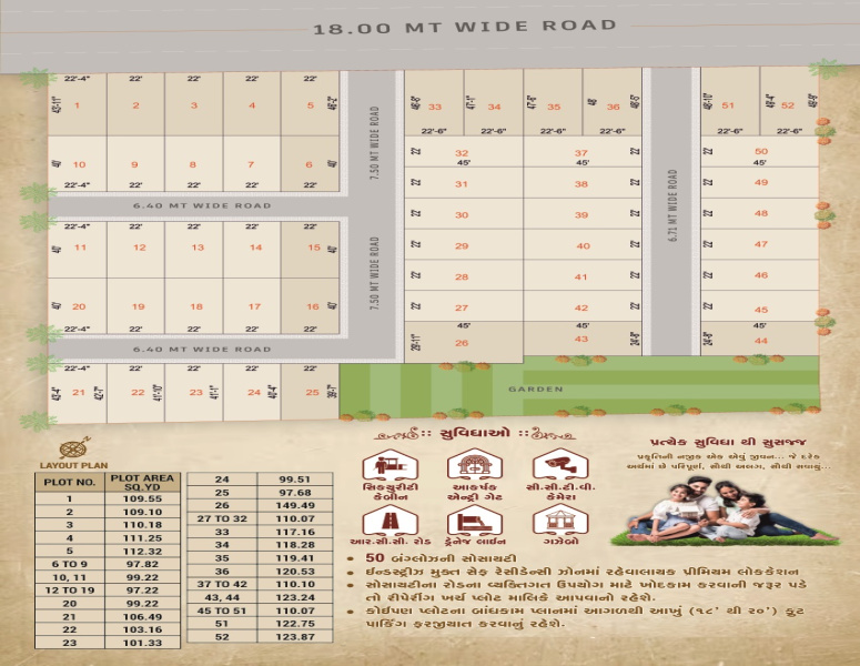  112 Sq. Yards Residential Plot for Sale in Kamrej, Surat