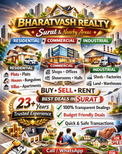  5000 Sq. Yards Agricultural/Farm Land for Rent in Canal Road, Surat