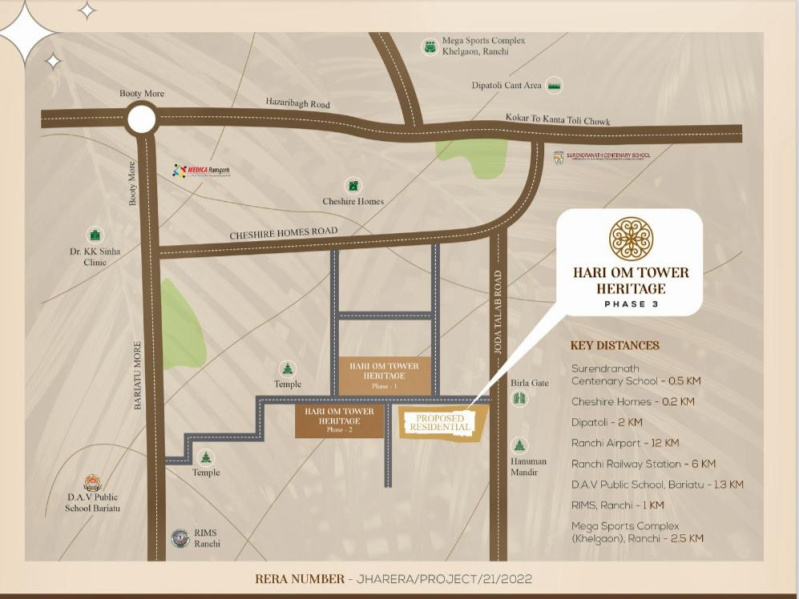 3 BHK 1352 Sq.ft. Apartment for Sale in Bariatu Road, Ranchi