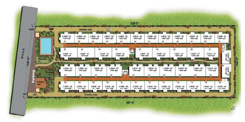 2 BHK Apartment 1068 Sq.ft. for Sale in Sarjapur Attibele Road, Bangalore
