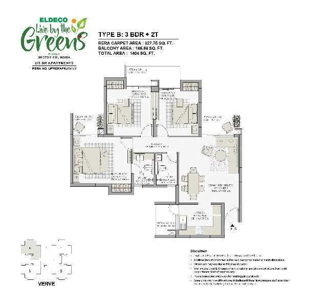 3 BHK Apartment 1404 Sq.ft. for Sale in Sector 150 Noida