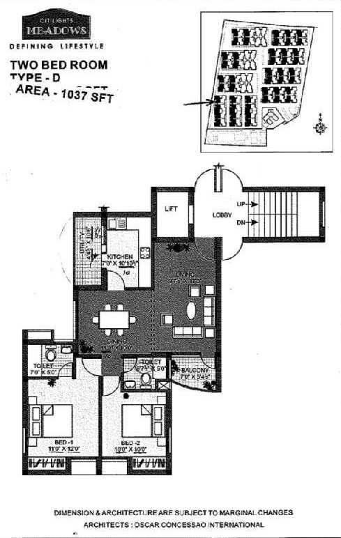 2 BHK Apartment 1037 Sq.ft. for Sale in Nolambur, Chennai