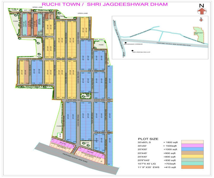  Commercial Land 800 Sq.ft. for Sale in Ujjain Road, Indore