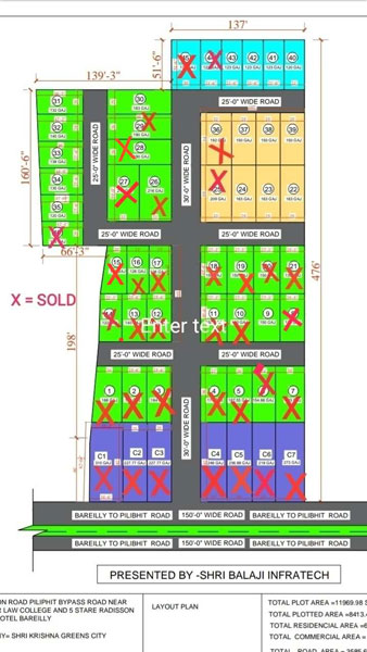 Residential Plot 145 Sq. Yards for Sale in Pilibhit Bypass Road, Bareilly