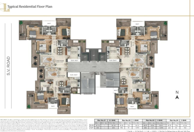 3 BHK Apartment 1400 Sq.ft. for Sale in Malad West, Mumbai