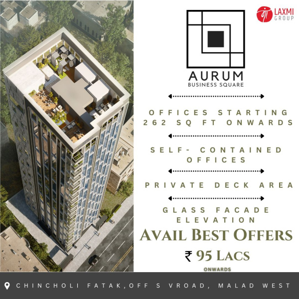  Office Space 1250 Sq.ft. for Sale in Malad West, Mumbai