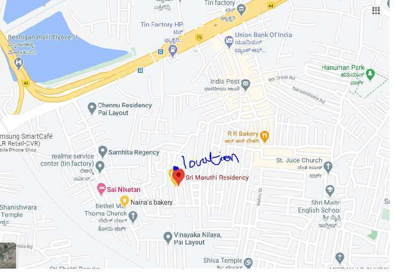 2 BHK House 1200 Sq.ft. for Rent in Pai Layout, Bangalore