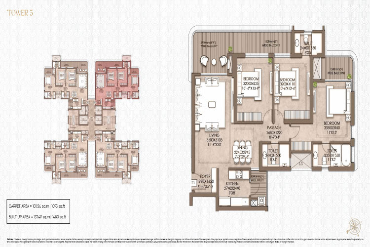 3 BHK Apartment 1720 Sq.ft. for Sale in Sector 1 Greater Noida West