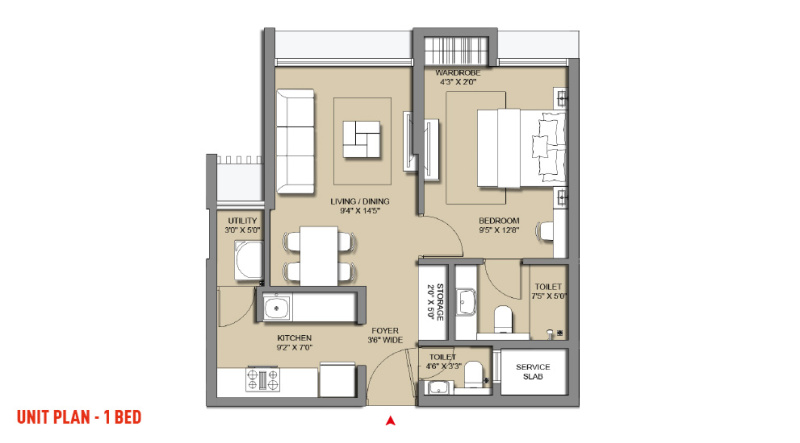 1 BHK Apartment 545 Sq.ft. for Sale in Majiwada, Thane