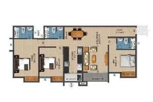 3 BHK Flat for Sale in Phase 1, Electronic City, Bangalore
