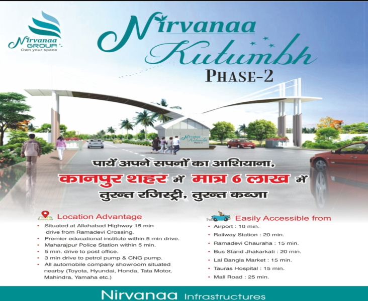  Residential Plot 100 Sq. Yards for Sale in Rooma, Kanpur