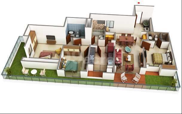 3 BHK Apartment 1175 Sq.ft. for Sale in Thane West, Kolshet Road, Thane