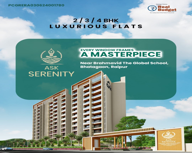 2 BHK Apartment 1310 Sq.ft. for Sale in Bhatagaon, Raipur